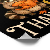 Feral But Thankful Funny Thanksgiving Raccoon  Poster (Hoek)