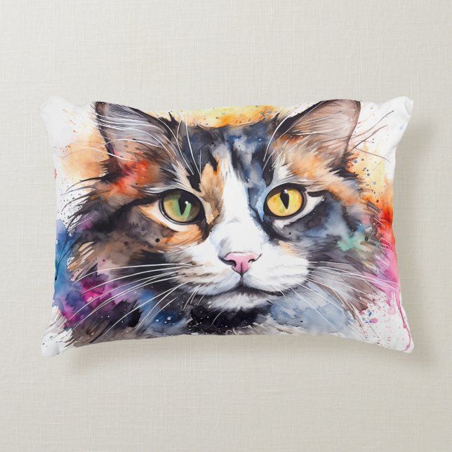 Feral Calico #87 Accent Kussen (Voorkant)
