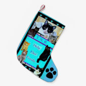 Feral Cat - TNR - Art    - Personaliseren Kleine Kerstsok (Voorkant (Hangend))