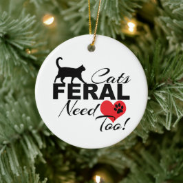 Feral Cats hebben liefde voor Ornament met keramis