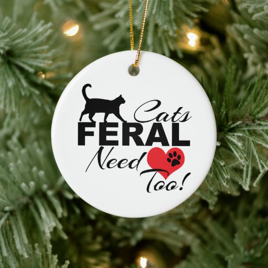 Feral Cats hebben liefde voor Ornament met keramis (Boom)