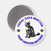 Feral Cats Matter. Trap-Neuter-Return. Magneet (Voorkant / Achterkant)