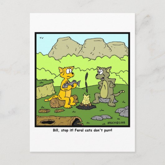 Feral Cats zijn niet purr. Briefkaart (Voorkant)