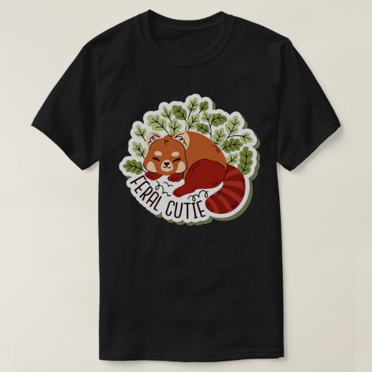 Feral Cutie Red Panda T-shirt (Design voorkant)