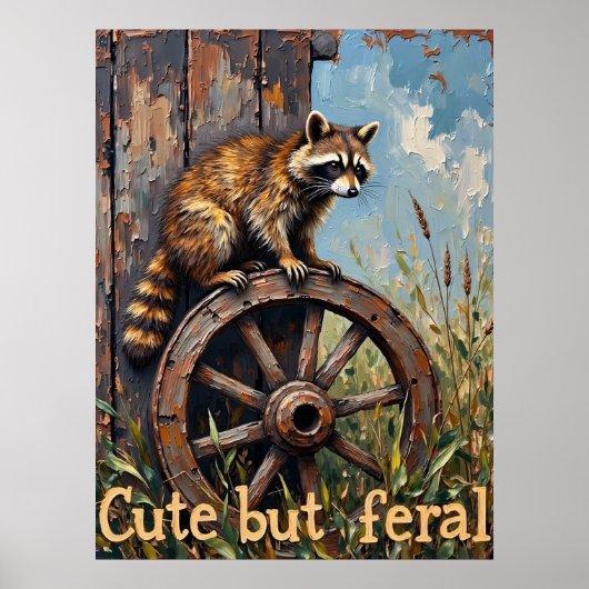 Feral en Fancy: Wasbeer op  Wheel Poster (Voorkant)
