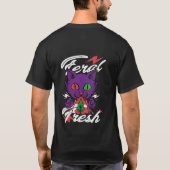 Feral Fresh Cat Design - Grappig Vector T-shirt (Achterkant)