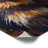 Feral Gaze: Wasbeer in de kale Bossen Poster (Hoek)