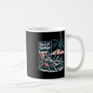 Feral Girl Summer Opossum Funny Raccoon Gi Koffiemok