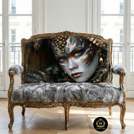 Feral Gold Warrior Tribal Leopard Queen Decoupage Tissuepapier