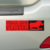 FERAL HOG SLAYER BUMPERSTICKER (Op auto)