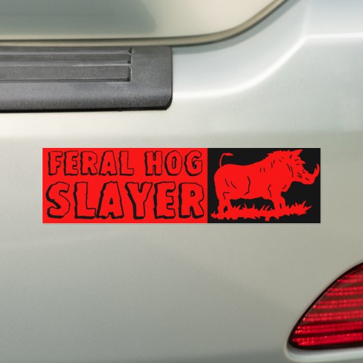 FERAL HOG SLAYER BUMPERSTICKER (Op auto)