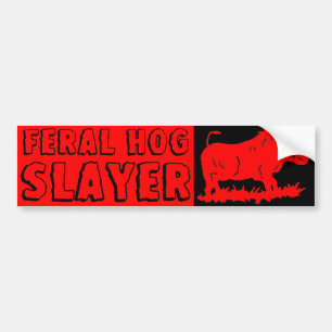 FERAL HOG SLAYER BUMPERSTICKER