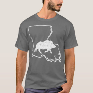 Feral Hog Trapping Louisiana Wild Boar Hog Hunting T-shirt