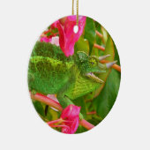 Feral Jackson's Chameleon op Maui Island Hawaii Keramisch Ornament (Rechts)