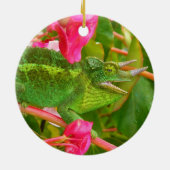 Feral Jackson's Chameleon op Maui Island Hawaii Keramisch Ornament (Achterkant)