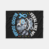 Feral Like My Blood Sugar Raccoon  Fleece Deken (Voorkant (Horizontaal))