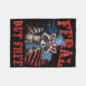 Feral maar gratis grappig 4 juli wasbeer onafhanke fleece deken (Voorkant (Horizontaal))
