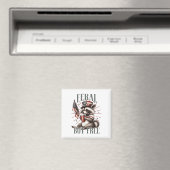 Feral maar gratis grappig sarcastisch 4 juli magneet (Insitu (Vaatwasser))