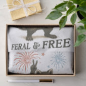 Feral maar gratis vuurwerk Feral Raccoon 4 juli Tissuepapier (Geschenk)