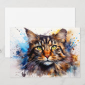 Feral Maine Coon Feestdagenkaart (Voorkant / Achterkant)