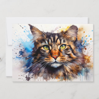 Feral Maine Coon Feestdagenkaart