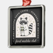 Feral matcha club grappige wasbeer cool wild dier metalen ornament (Links)