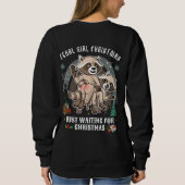Feral meisje Grappig Kerstsweatshirt /Wasbeer Trui (Achterkant)
