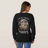 Feral meisje Grappig Kerstsweatshirt /Wasbeer Trui (Achterkant volledig)
