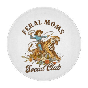Feral Mom Sociale Club Grappige Retro Boho Cowgirl Snijplank