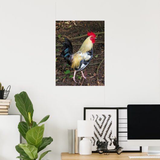 Feral Rooster Poster (Thuiskantoor)