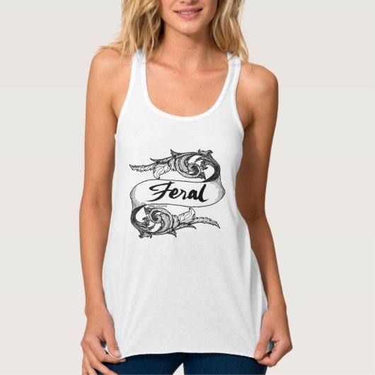 Feral tanktop (b&w) (Voorkant)