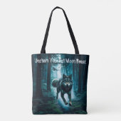 Feral Wolf Halloween Volledige Print Tote Bag (Achterkant)