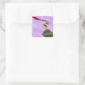 Ferald Afbeelding Boek Vierkante Sticker (Tas)