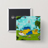 Ferald Drawing by the Waterfall Button (Voorkant /achterkant)