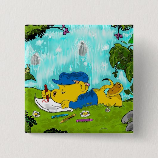 Ferald Drawing by the Waterfall Button (Voorkant)