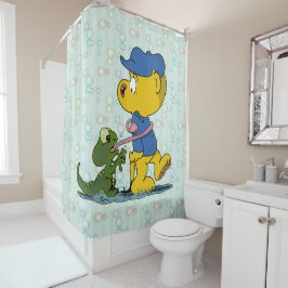 Ferald en de Baby Lizard Douchegordijn