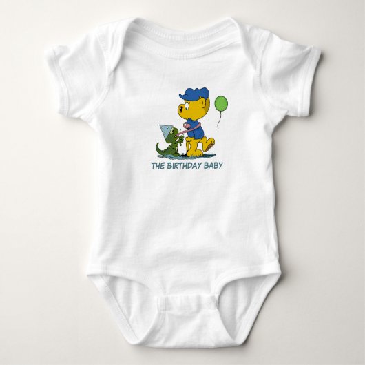 Ferald en de Baby Lizard Verjaardag Romper (Voorkant)