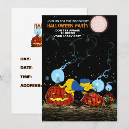 Ferald en de Rotte Pompoenen | Halloweenfeest Kaart