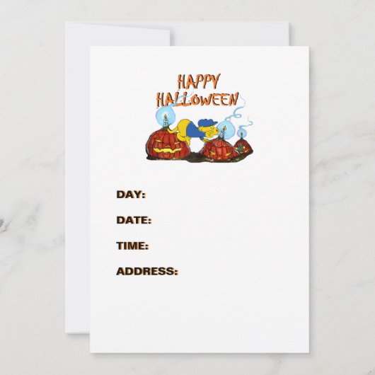 Ferald en de Rotten pomkins | Halloween-partij Kaart (Achterkant)