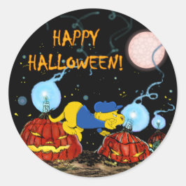 Ferald en de Rotten pomkins | Halloween Ronde Sticker
