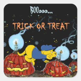 Ferald en de Rotten pomkins Vierkante Sticker