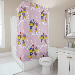 Ferald en Sahsha Ferret Douchegordijn