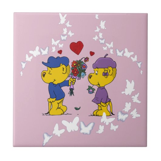 Ferald en Sahsha Ferret Tegeltje (Voorkant)