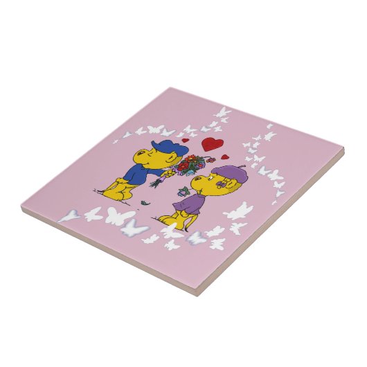 Ferald en Sahsha Ferret Tegeltje (Zijkant)