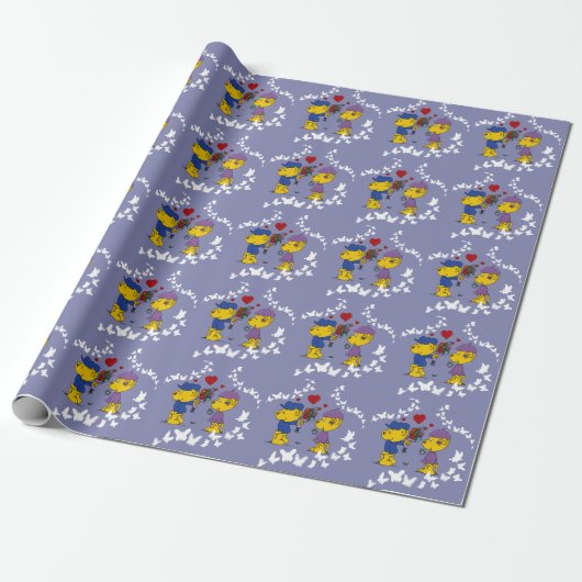 Ferald en Sahsha Ferret Wrapping Paper Cadeaupapier (Uitgerold)
