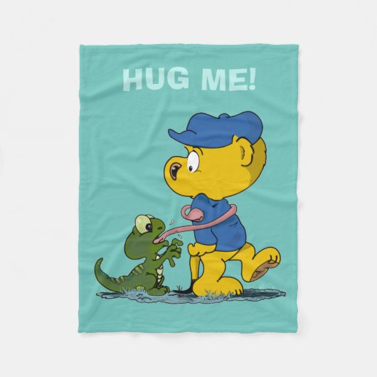 Ferald en The Baby Lizard Fleece Deken (Voorkant)