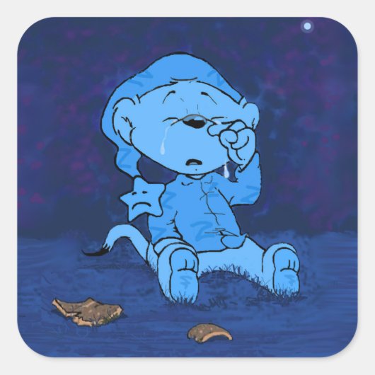 Ferald Feeling Blue Vierkante Sticker (Voorkant)