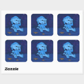 Ferald Feeling Blue Vierkante Sticker (Vel)