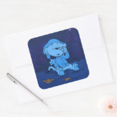 Ferald Feeling Blue Vierkante Sticker (Envelop)