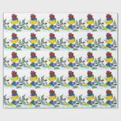 Ferald Kerstmis Cadeaupapier (Vlak)